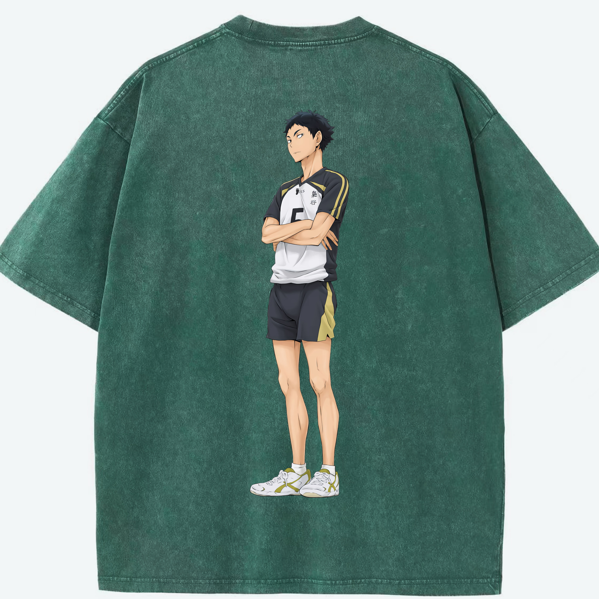 （画像用） ハイキュー!! Haikyu!! 綿100% ヴィンテージ風 半袖Tシャツ（背面プリント）